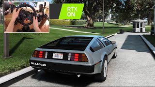 GTA V - 1982 DeLorean DMC-12 | Logitech G29 🔥 Ray Tracing mod !