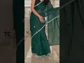 an organza tissue silk saree beautiful original cutdana beads work and mirror work saree shorts