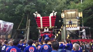 五條 2017年 平成29年10月14日 枚岡神社秋郷祭 五條太鼓台 ふとん太鼓 宮入(途中から)