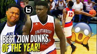 Zion Williamson IS UNREAL! TOP DUNKS OF SENIOR YEAR! WINDMILLS, 360s, BETWEEN TH