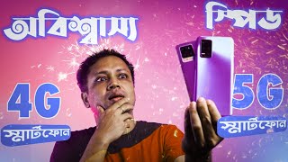 হাতেকলমে পরীক্ষা 🔥 | Network Speed test of 5g vs 4g Mobile | 5g mobile in 4g Network | Realme 8