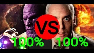 Thanos vs J Robert Oppenheimer with health bars Epic Rap Battles of History