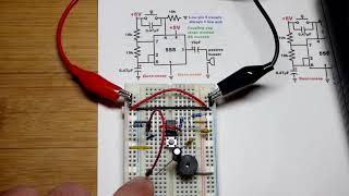 Short Passive Buzzer Controlled With Astable 555 Timer and Switch Circuit