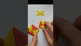 How To Make Ddakji. Squid Game Paper Craft (Easy) #origami #shorts #squidgame