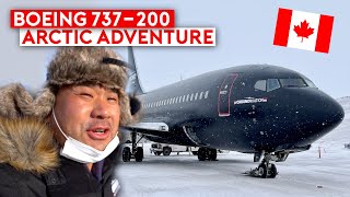 EXTREME FLIGHT - B737-200 Classic to the Arctic - Landing on Snow/Gravel