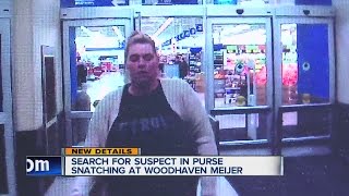 Search for suspect in purse snatching at Woodhaven Meijer