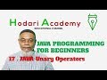 Java Programming for Beginners - 17.  Java Unary Operators