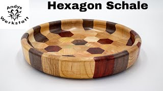 Hexagon Schale drechseln