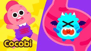 Monstro Na Minha Barriga👾 | Canções Coloridas para Crianças | Cocobi