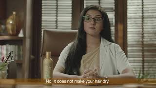 Does Indulekha Bringha Shampoo make your hair dry?