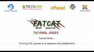Running SQL queries on a database with phpMyAdmin