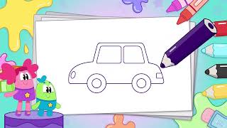 COMO DESENHAR O CARRO | APRENDENDO A DESENHAR | DESENHANDO COM LEO E LULLY | DESENHO FÁCIL INFANTIL