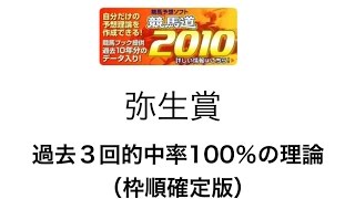 競馬予想支援ソフト競馬道2010で弥生賞を予測！（枠順確定版）