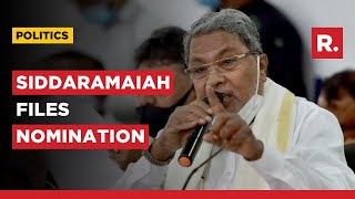 Karnataka Elections 2023: Siddaramaiah files nomination from Varuna Assembly constituency