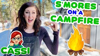 Campfire S'mores Making and Fire Safety for Kids - Educational Video for Children