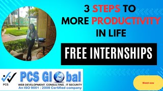 3 STEPS TO MORE PRODUCTIVE IN LIFE . CAREER TALK WITH SIMRAN . PCSGLOBAL .