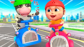 Wheels Go Round - Bike Race Song - Vehicle Songs For Preschool | Bum Bum Kids Song \u0026 Nursery Rhymes