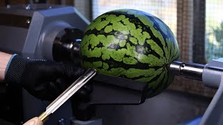 Woodturning - The Extreme Way To Prepare Your Watermelon!