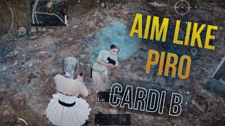 Aim like piro ⚡ || Cardi Bad bunny pubg montage ||