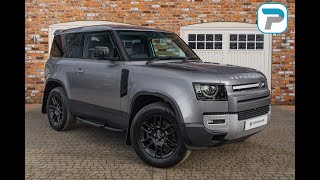 2022/22 LAND ROVER DEFENDER 90 D250 SE IN EIGER GREY METALLIC WITH BLACK LEATHER INTERIOR