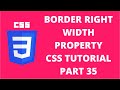 Border Right Width CSS | CSS Tutorial Part 35