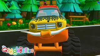 Clumsy Monster Trucks | Nursery Rhymes For Kids | GiggleBellies