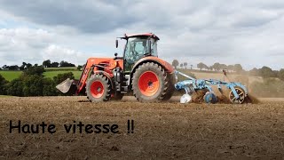 🚜👌 Déchaumage à haute vitesse/ Kubota M6121 \u0026 Lemken Rubin 9 [ Gopro, Dji ]