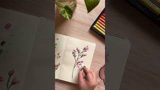oil pastel flower drawing 🌸