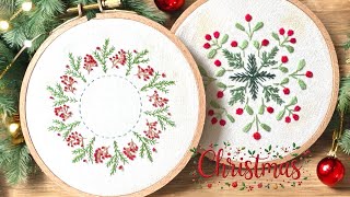 Beginners Easy Christmas 🎄 🎅🏻 Embroidery Pattern Tutorial