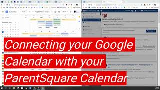 Connecting your Google Calendar with ParentSquare Calendar