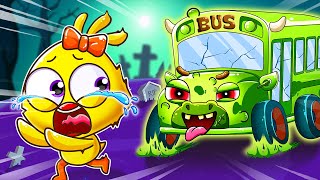 Zombies On The Bus Song 🧟‍♀️ + Wheels on the Bus | Halloween Songs | Lamba Lamby Kids Songs