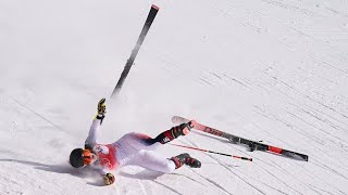 'I'm not going to cry': Defending champ Mikaela Shiffrin crashes out of giant slalom at Beijing 2022
