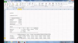 Quadratic Regression Analysis in Excel