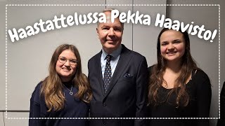 Presidenttiehdokas Pekka Haavisto lasten haastattelussa (Elina Sofia)
