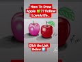 How To Draw Apple 🍏?? Using Colored pencil.. click the link below.. #loveartfe #artwork #arttutorial