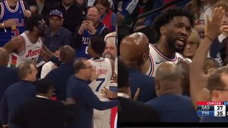 Joel Embiid RIPS OFF MASK \u0026 goes CRAZY after EJECTED on Victor Wemby \u0026 sent to showers!