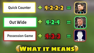 What team playstyle all mean in #efootball 💀