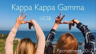UCSB Kappa Kappa Gamma Recruitment 2017