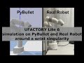 ufactory lite 6simulation on pybullet and real robot around a wrist singularity