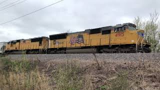 Two SD70Ms hustle the Boone local out of Ames on 4/8/2021 featuring old hoppers