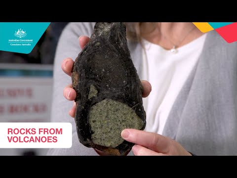 What are rocks thrown from volcanoes called?