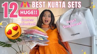 12 BEST Myntra Kurta Set Try On Haul 😍🫶 | Valentines day special 💫 | Isha Vinod Jain