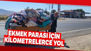 88 Yaşındaki Çerçici Ekmek Parası İçin Kilometrelerce Yol Gidiyor