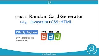 Vanilla JS Tutorial (beginner): Creating an random card generator