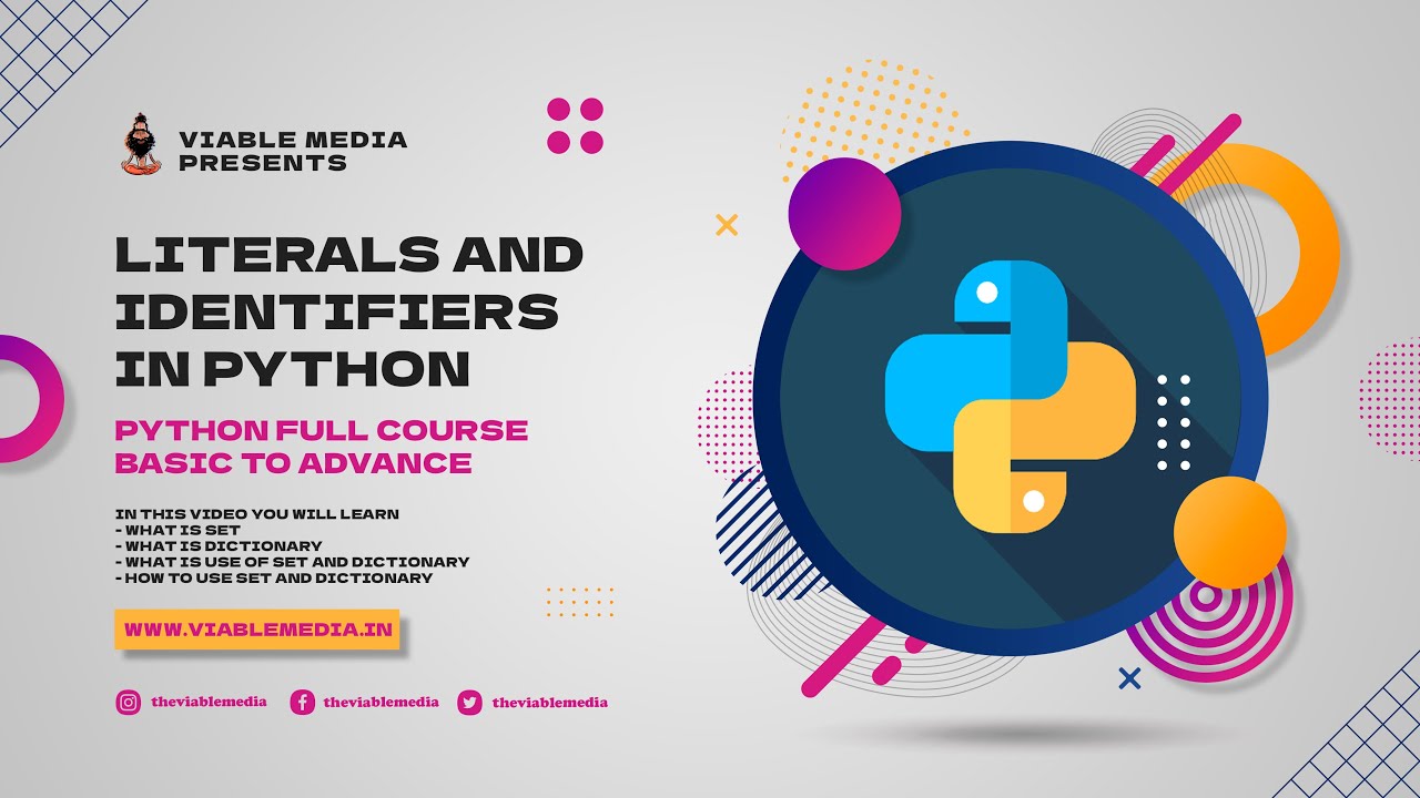 What Are Literals & Identifiers In Python | Python Beginner To Advance ...