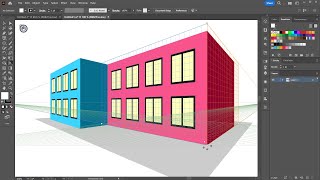 How to Draw Simple Buildings Using the Perspective Grid Tool - Adobe Illustrator