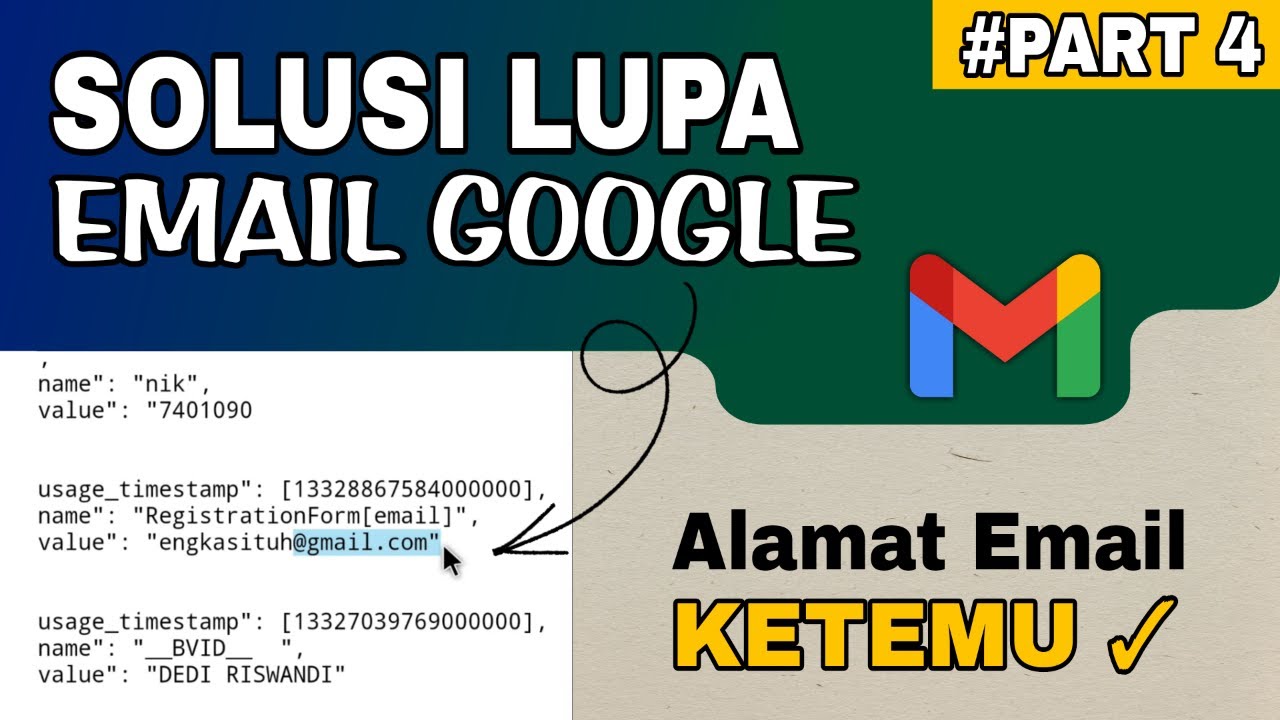 Cara Menemukan Akun Google Yang Hilang - Part 4 - YouTube