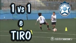 Allenamenti scuola calcio - Esordienti - 13 - 1 contro 1 con tiro