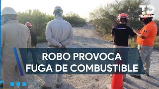Detectan fuga de gasolina en ducto de Pemex por presunto robo en Apodaca