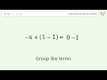 Solve 1-1x=0: Linear Equation Video Solution | Tiger Algebra